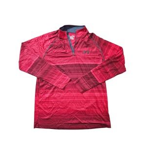 Under Armour Heatgear Loose 1/4 Zip Men's Pullover Active Top Red